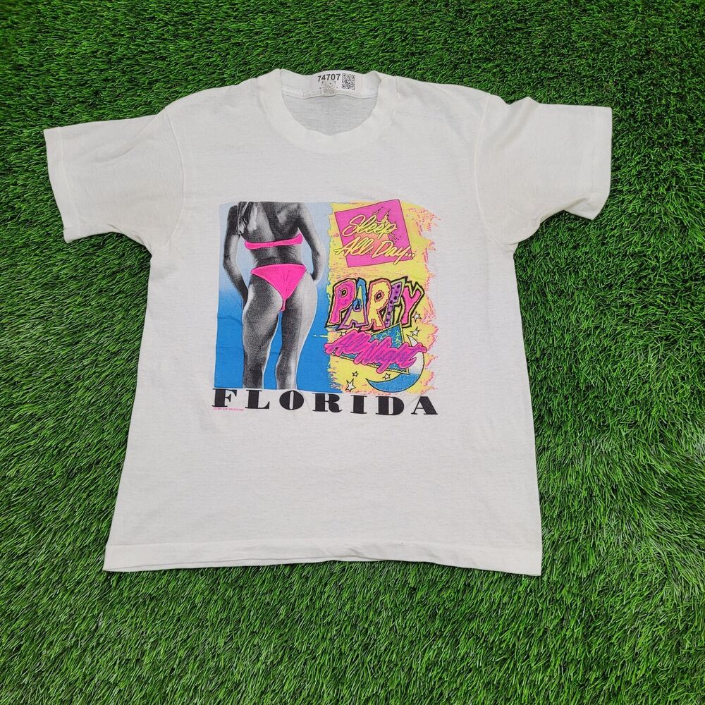 Vintage 1991 Party-Animal Shirt Womens Medium 18x24 Florida